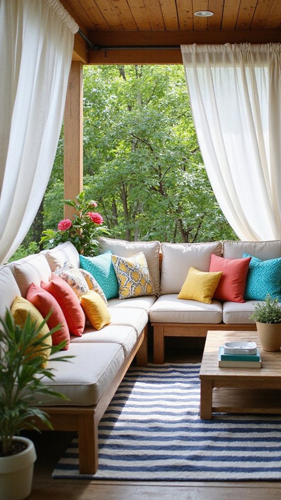 Create Cozy Seating Areas With Colorful Cushions and Textiles