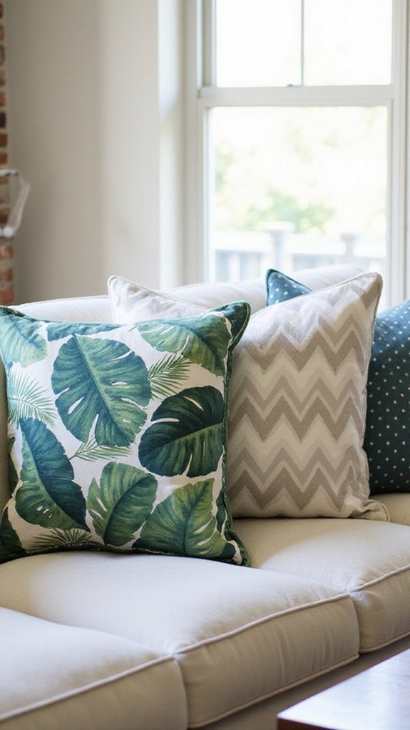 contrast in pattern sizes