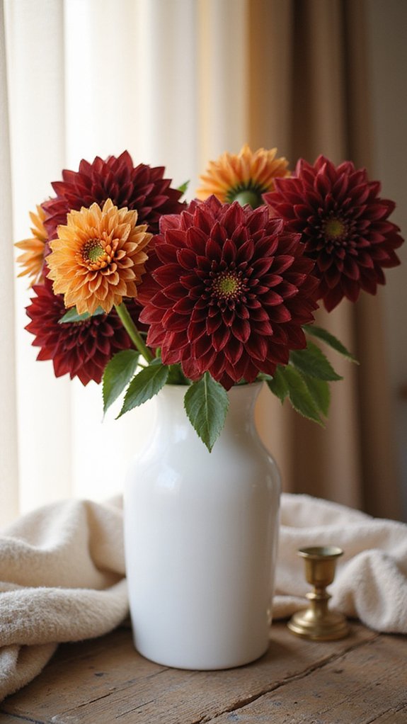 dahlias elegant autumn floral arrangements