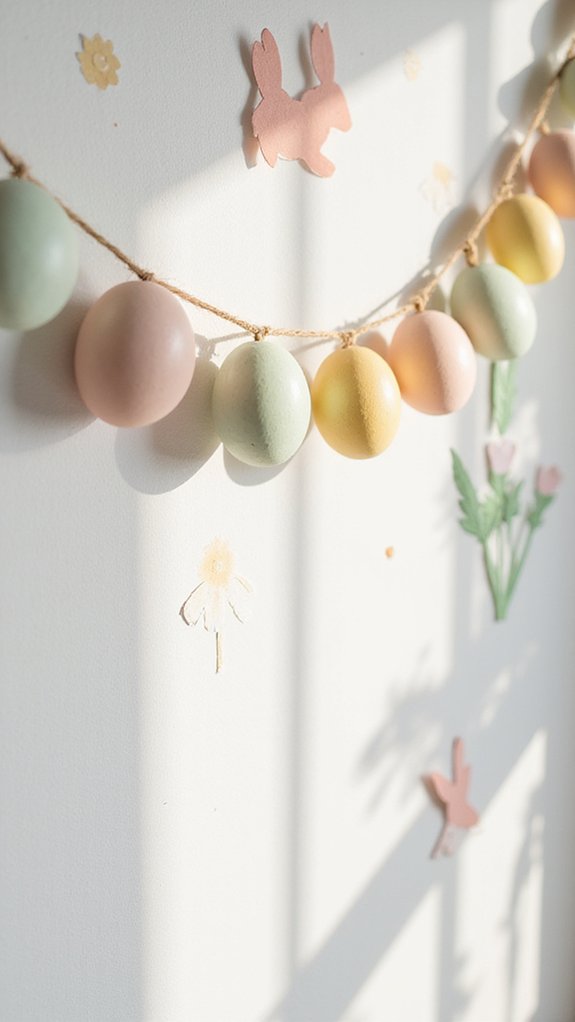 diy colorful egg wall decor