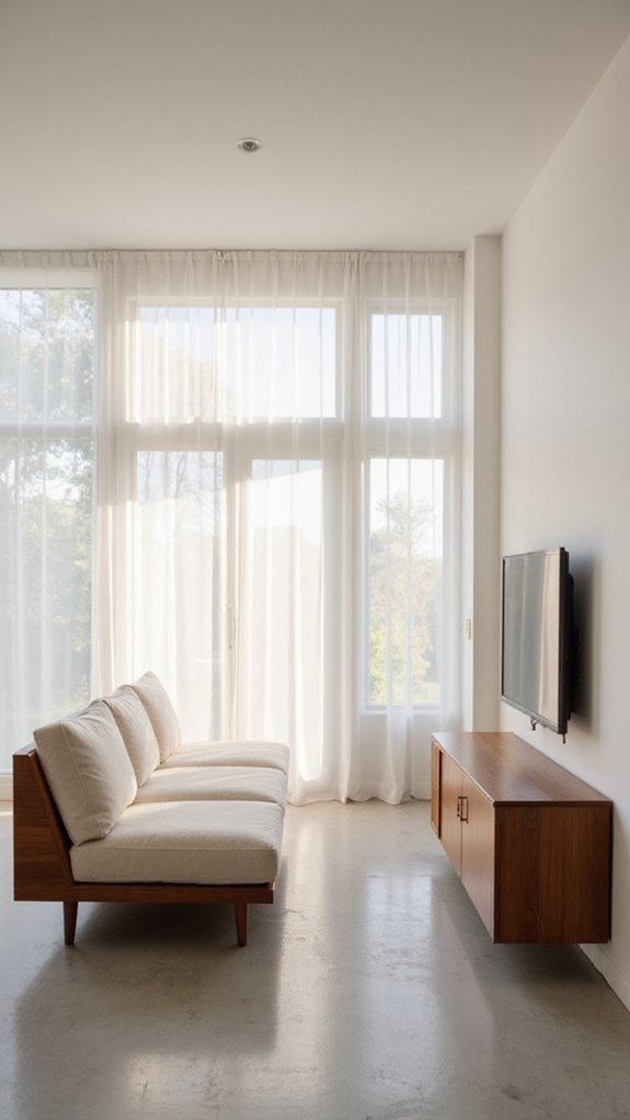 low profile furniture maintains openness