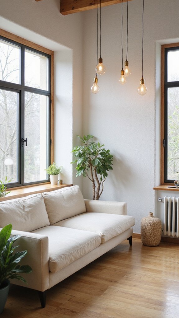 maximize light with warm fixtures