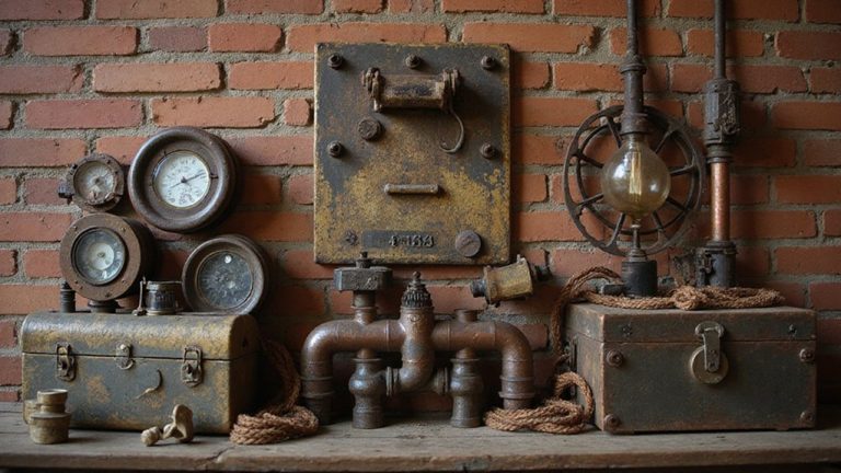 vintage factory decor accents