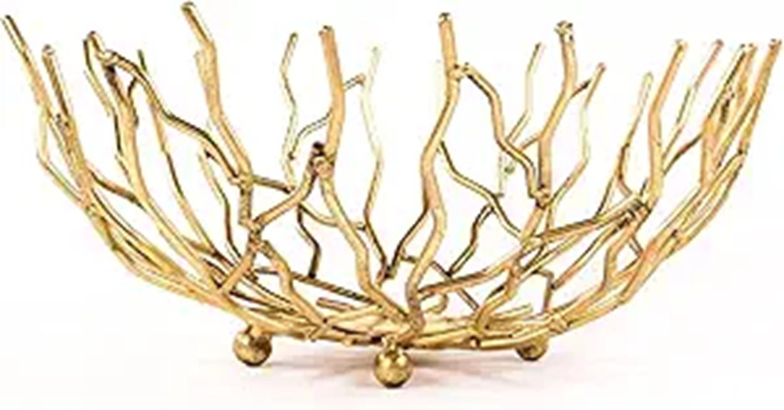 Red Co. Round Aluminum Branch Reef Centerpiece Bowl