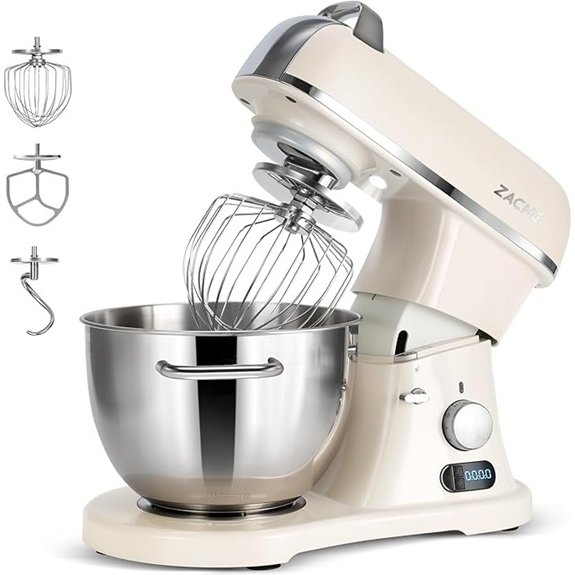 8.4QT Commercial Stand Mixer 800W Stainless Steel Bowl