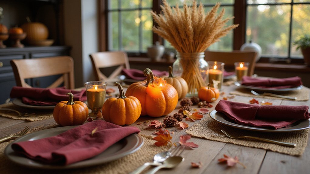 cozy autumn table decorations